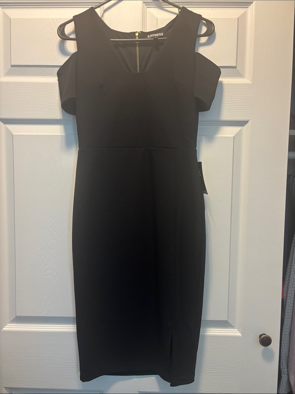 Off the shoulder black dress